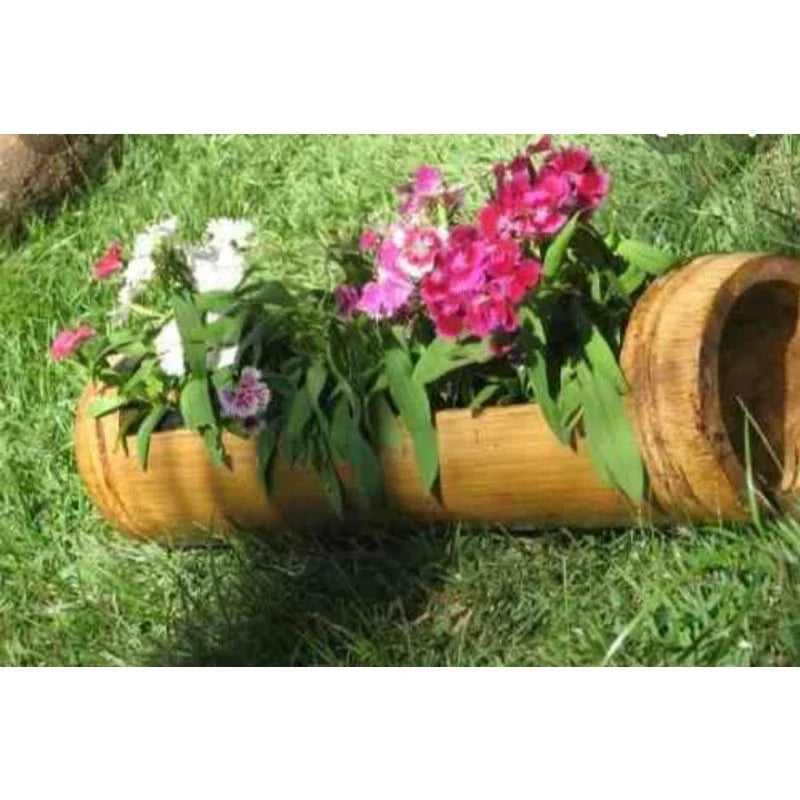 Kit com 3 Jardineiras de Mesa em Bambu